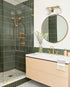 Modern Two Globe Vanity Light Milky Glass
